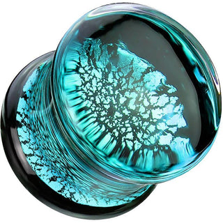 Vetro Plug Blu crepitio double flare vetro