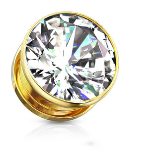 Plug Argento e zircone