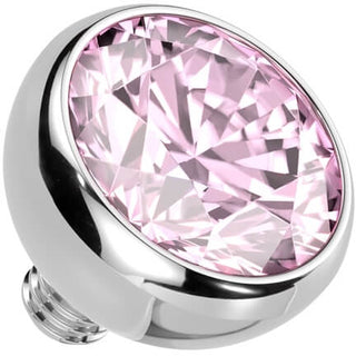 Titanio Top con zircone incastonato Filettatura Interna