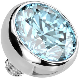 Titanio Top con zircone incastonato Filettatura Interna