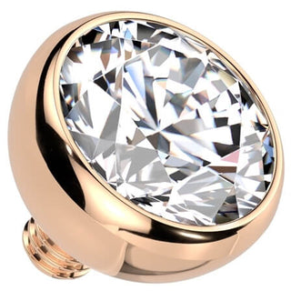 Titanio Top con zircone incastonato Filettatura Interna