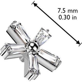 Titanio Fiore zircone Filettatura Interna