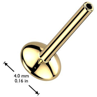 Titanio base labret 4 mm Push-In