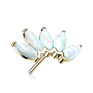 Oro 14 kt Superiore a 5 Opali  Push-In