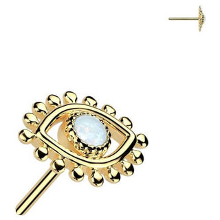 Oro 14 kt Superiore occhio opale Push-In