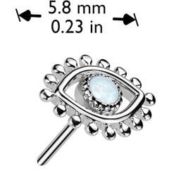 Oro 14 kt Superiore occhio opale Push-In