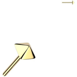 Oro 14 kt Superiore piramide piccola Push-In