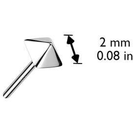 Oro 14 kt Superiore piramide piccola Push-In