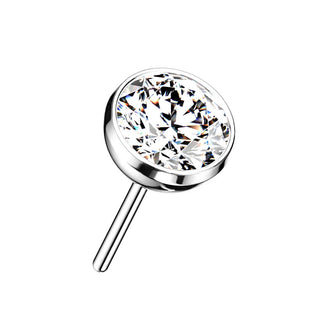 Titanio Superiore con zircone tondo Push-In