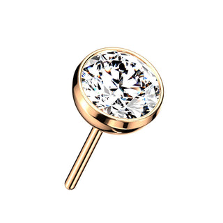 Titanio Superiore con zircone tondo Push-In