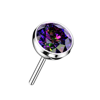 Titanio Superiore con zircone tondo Push-In