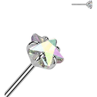 Titanio Superiore stella zircone Push-In