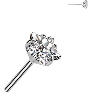 Titanio Superiore stella zircone Push-In