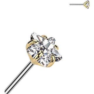 Titanio Superiore stella zircone Push-In