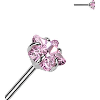 Titanio Superiore stella zircone Push-In