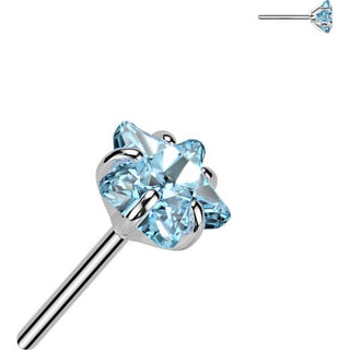 Titanio Superiore stella zircone Push-In