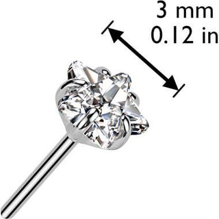 Titanio Superiore stella zircone Push-In