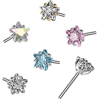 Titanio Superiore stella zircone Push-In