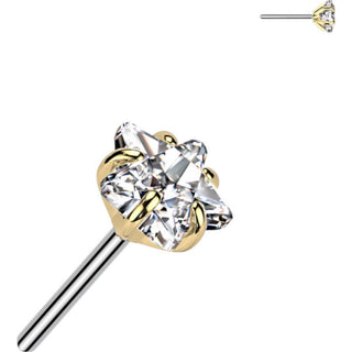Titanio Superiore stella zircone Push-In