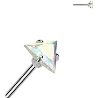 Titanio Superiore triangolo zircone Push-In