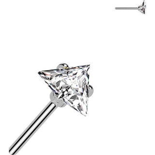 Titanio Superiore triangolo zircone Push-In