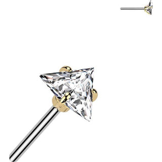 Titanio Superiore triangolo zircone Push-In