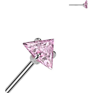 Titanio Superiore triangolo zircone Push-In