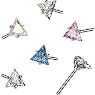 Titanio Superiore triangolo zircone Push-In