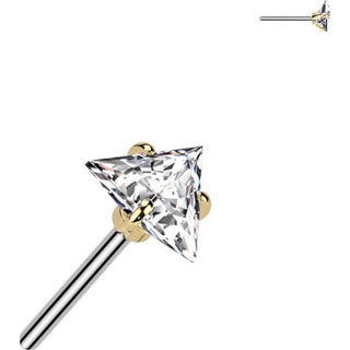 Titanio Superiore triangolo zircone Push-In