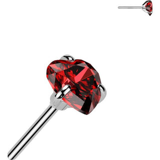 Titanio Superiore cuore zircone Push-In