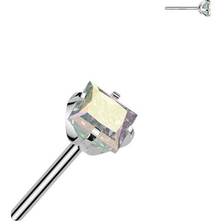 Titanio Superiore zircone quadrato Push-In