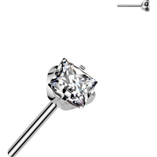 Titanio Superiore zircone quadrato Push-In