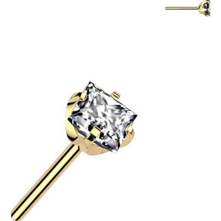 Titanio Superiore zircone quadrato Push-In
