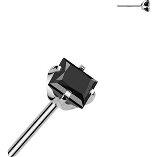 Titanio Superiore zircone quadrato Push-In