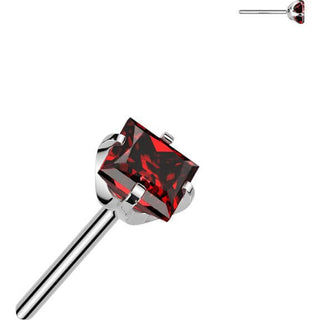 Titanio Superiore zircone quadrato Push-In