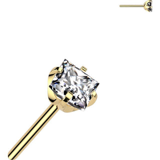 Titanio Superiore zircone quadrato Push-In