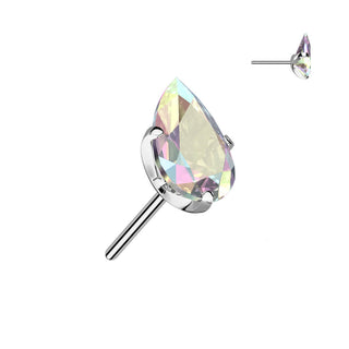 Titanio superiore lacrima zircone Push-In