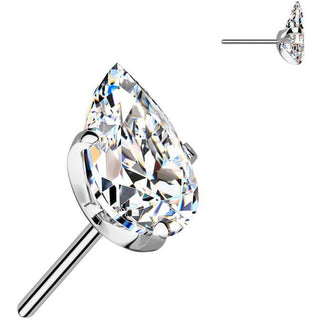 Titanio superiore lacrima zircone Push-In