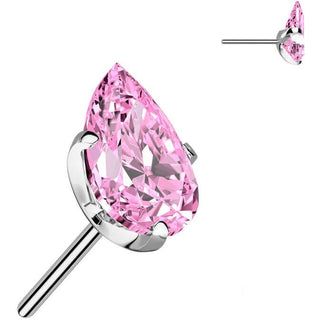 Titanio superiore lacrima zircone Push-In