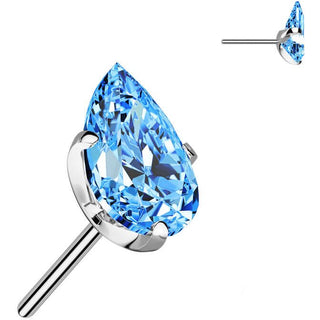 Titanio superiore lacrima zircone Push-In