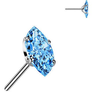 Titanio superiore zirconia taglio marquise Push-In