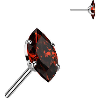 Titanio superiore zirconia taglio marquise Push-In