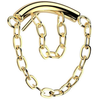 Titanio Superiore barra curvata doppia catena Push-In