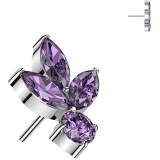 Titanio Foglia zirconi Push-In