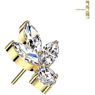 Titanio Foglia zirconi Push-In