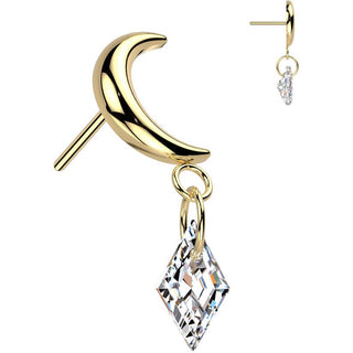 Titanio superiore dangle penzolare zircone Push-In