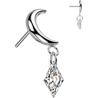 Titanio superiore dangle penzolare zircone Push-In