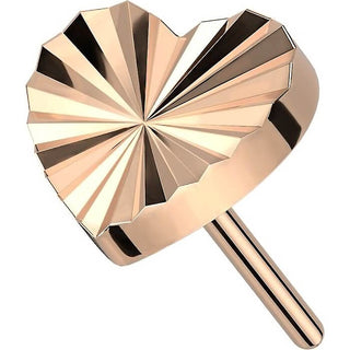 Titanio Superiore a cuore con taglio diamante Push-In