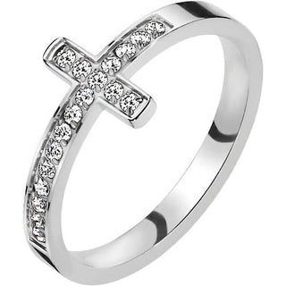 Argento con croce di zirconi