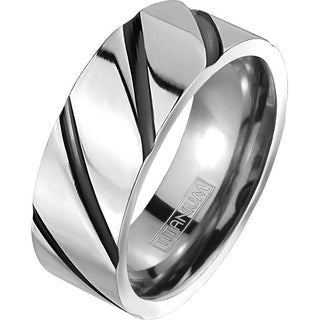 Titanio Vortice nero Argento